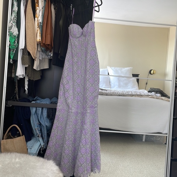 NEW WITH TAGS purple strapless gown - Picture 4 of 4